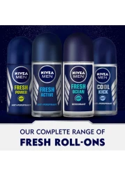 NIVEA MEN Deodorant Roll-on for Men Fresh Ocean Aqua Scent 50ml