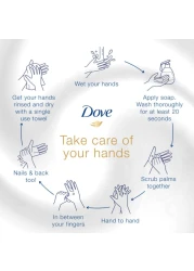 دوف للعناية والحماية بزبدة الشيا والفانيليا غسول اليدين والحماية أبيض 250 ملل .
