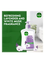 ديتول البشرة الحساسة سائل غسول اليدين مضاد للبكتيريا بالخزامى والمسك الأبيض أبيض 400 ملل حزمة من 2