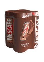 Nescafe Cappuccino Coffee Drink, 225ml Pack of 4