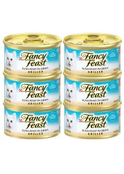 Purina Fancy Feast Grilled Tuna Feast in Gravy Wet Cat Food Can, 85g Pack of 6