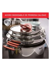 تيفال أوبتي سبيس مجموعة أواني طهي من الستانلس ستيل 6 قطع