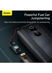 1000A UltraSafe Car Battery Jump Starter, 12V Battery Pack, Portable Charger with Jumper Cables for 4.0L Gasoline &amp; 2.5L Diesel Engines, Built-in 10000mAh Power Bank, Compact &amp; Reliable.