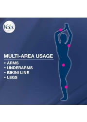 Veet Professional Hair Removal Easy-Gel Legs &amp; Body Wax Strips With Almond Oil For Sensitive Skin Perfect Finish Wipes With Argan Oil Up To 28 Days Of Smoothness, 20 Wax Strips