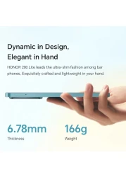 أونر 200 لايت هاتف ثنائي الشريحة 8 جيغا رام ، 256 جيغا، 5جي- أزرق فيروزي