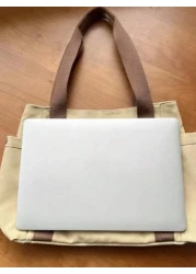 زنبيل كنفاس بسعة كبيرة على طراز INSEG لطلاب، العمل، التنقل والأنشطة الخارجية، حقيبة للحمل على الكتف واليد، حقيب