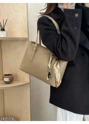 New Fashionable Lightweight Luxury Solid Color High End Versatile Women Shoulder Tote Bag