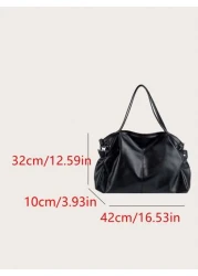 Lightweight Business Casual Minimalist Shoulder Tote Bag For Teen Girls Women College Students Rookies White Collar Workers Perfect For Office College Work Business Commute Outdoors Travel Outings Fas