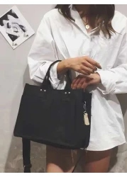 Large Capacity Canvas Tote Bag With Multiple Pockets For Casual Use Simple Canvas Tote Bag Wide Strap Crossbody Bag Multi Pockets Handbag for Travel