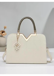 PLANEE Fashionable Simple Elegant Large Capacity Hand Held Shoulder Crossbody Ladies Square Bag Mother Day Gifts Mom Gifts Mommy s Essentials Mommy Bag For Going Out Business Casual Bag For Women Pefe