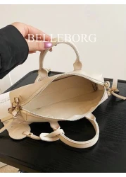 حقيبة يد أنيقة ذات تأثير جلدي مرن ومناسبة لبشرة دهنية للنساء