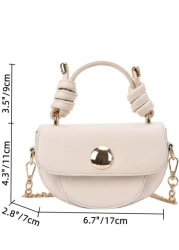 حقيبة سروج مصغرة بحردقة ، حقيبة عمل كاجوال أنيقة للنساء ، مثالية للمكتب والأعمال والعمل