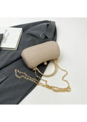 Glamorous Glitter Bling Sequin Luxury Shiny Mini Rhinestone Decor Chain Glitter Box Bag Evening Bag Dinner Bag Faux Pearl For Party Girl Woman Bride Perfect For Party Wedding Prom Dinner Banquet ForGl