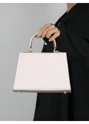 حقيبة يد نسائية فاخرة لعام 2025، حقيبة صغيرة أنيقة بملمس السعف، حقيبة كيلي، حقيبة للذهاب إلى العمل والتنقل، حقي