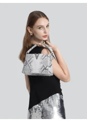 1pc Medium Size PU Leather Snake Pattern Handbag Adjustable Strap Suitable For Daily Use Or As Elegant Gift For Female Friends Sisters Mothers Bag For Women Elegant Luxury