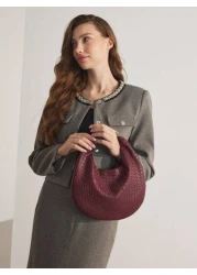 MOTF PREMIUM حقيبة نسائية مقطعية أنيقة ذات ملمس ناعم دائري الشكل للارتداء في الشارع، مناسبة لعيد الحبرمضان