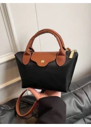 حقيبة كتف كاجوال من النايلون للنساء، حقيبة يد شكل مقلوب