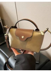 1pc Women Casual Tote Bag Solid Color Shoulder Bag Boston Style Crossbody Handbag