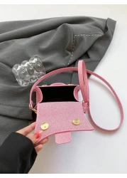 Mini Square Handbag Fashionable High Quality Makeup Bag New Solid Color Versatile Tote Bag Women Purse