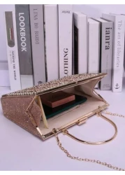 Diamond Rhinestone Glitter Handbag Crossbody Shoulder Clutch Purse Glamorous Elegant For Wedding Party Birthday Daily Use