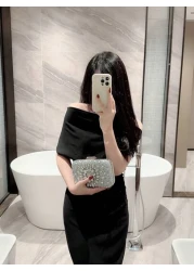 Moonlit EveBag Rhinestone Decor Women s Evening Bag