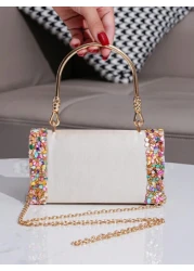 European American Style Elegant Party Clutch Bag With Rhinestone Decor Perfect For Formal Events Banquets Balls Weddings Fashion Versatile Women Handbag