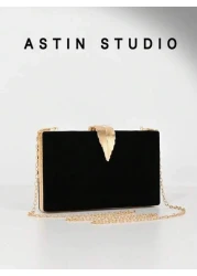 حقيبة سهرة كلاسيكية للنساء بلون أبيض ذات إبزيم معدني بزخرفة ورقة، حقيبة مناسبة للسهرات والحفلات والزفاف