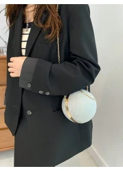Fashion Shiny Ball Party Clutch Bag Chain Shoulder Crossbody Bag For Women Party Bag Perfect For Party Wedding Prom Dinner Banquet Matching With Holiday Party Dress Evening Dress Sequin Dress