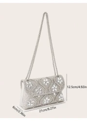 Glamorous Elegant Exquisite Quiet Luxury Sequin Stylish Shiny Glitter Decor Chain Box Bag Gift Bag Perfect Bride Purse For Wedding Prom Party Events Evening Bag Dinner Bag For Party Girl Woman