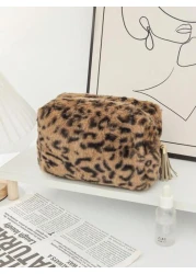 حقيبة سفر متعددة الوظائف ذات سعة كبيرة، حقيبة مستحضرات تجميل بطبعة نمر محمول، حقيبة للرعاية والأدوات الصحية،