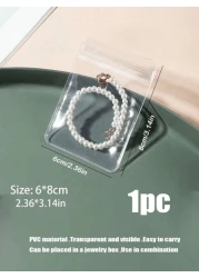 1 Pc Portable Travel Jewelry Box Large Capacity Jewelry Storage Box Household Makeup Organizer Lockable Jewelry Case Small Compact Travel Jewelry Organizer For Earrings Necklaces Rings Dust Proof Jewe