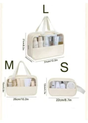 3pcs Set 1 Summer Travel Cosmetic Bag Waterproof Toiletry Bag Multi Functional Makeup Organizer Bag Travel Makeup Brush Holder Bag Portable Travel Organizer Pouch Suitable For Skincare Cosmetics Makeu