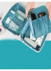 1pc Cosmetic Bag Set Toiletry Organizer Bag Travel Makeup Bag Lightweight Travel Essential Jewelry Organizer Lip Gloss Organizer Nail Polish Organizer Cosmetic Storage OrganizerSummer Travel Vacation