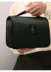 1pc Travel Storage Pouch Waterproof Toiletry Bag Large Capacity Summer Cosmetic Bag Multi Function Storage Bag Portable Storage Bag With Handle Zipper Pouch Suitable For Beach Business Trip Cosmetics