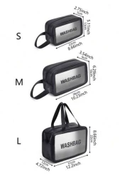 3/1 حقيبة مكياج كبيرة السعة مقاومة للماء، مزدوجة الطبقة لمستحضرات التجميل، حقيبة منظم السفر متعددة الاستخداما