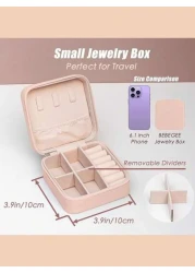 1pc Portable Jewelry Case Small Jewelry Boxes For Women Simple Home Jewelry Organizer Travel Organizer Fine Mini Storage Box For Travel Jewelry Zipper Case For Earrings Rings Necklaces Bracelets Porta