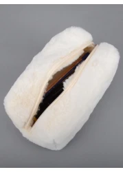 1pc Plush Cosmetic Bag Large Capacity Storage Bag Travel Portable Pencil Case Zipper Toiletry Bag Gift For Girls Women Back To School