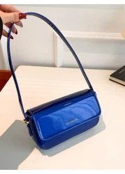 Clean Color Minimalistic Elegant New Style Patent Leather Small Square Bag For School Work Casual Travel And Outdoor Activities