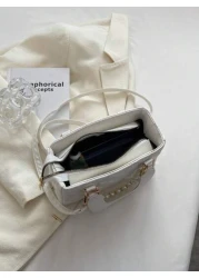 Fashionable New High End Texture Simple And Versatile Casual Solid Color Versatile Lightweight Small Square Bag Handbag Crossbody Bag Elegant Small Square Bag