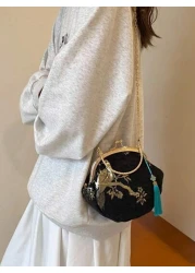 حقيبة كروسبودي بطراز الهانفو ذات نمط عشوائي للصيف، حقيبة يد جديدة بفتحة معلقة عصرية للنساء