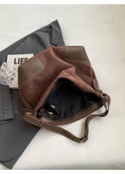 حقيبة كتف نسائية صلبة ذات لون عتيق متعددة الاستخدامات ذات طراز كاجوال