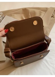 حقيبة مربعة صغيرة مع الطية، حقيبة نسائية بأسلوب بسيط