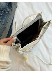 Bohemian Embroidered Women s Handbag Large Capacity Shoulder Bag Chinese Style Large Capacity Canvas Storage With Landscape Retro Pattern Multi Functional Commuter Bag Essential For Daily Work Travel