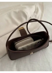 New Luxury Simple Solid Color Versatile Women Shoulder Bag