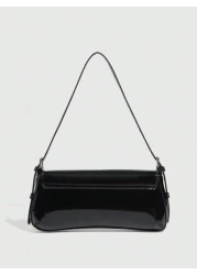 Women s Shoulder Bag Minimalist Handbag Burgundy Small Bag Baguette Bag Simple Shoulder Bag Burgundy Underarm Bag Top Handle Bag Y2K Chic Bag