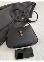 1pc Women s Minimalist All Match Underarm Bag High End Fashion Retro Large Capacity Petite Square Handbag Lightweight Casual Shoulder Tote Bag Suitable For Outing Shopping Gift