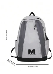 High School Backpack For Men Korean Style Large Capacity Travel Bag For Middle School And College Students Leisure And Vacation Two Toned Shoulder Bag With Academia Style Commute Book Bag School Bag S