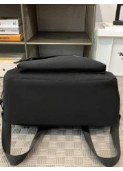 peach tree 1pc Fashionable Casual Men s Backpack Solid Color Adjustable Shoulder Strap Large Capacity Zipper Closure Nylon Waterproof Simple Stylish Design Suitable For Sport Travel Peach Tree Brand C