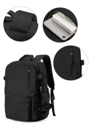 Lightweight Large Capacity Airline Approved Carry On Backpack Travel Backpack School Bag With Multi Compartments Functional Laptop Backpack Computer Bag With Luggage Strap Design And Laptop Compartmen