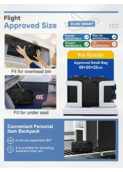 حقيبة ظهر للحاسوب المحمول للرجال للسفر، حقيبة عمل عادية تناسب حاسوب محمول 14 بوصة، حقيبة ظهر يومية عصرية، حقيب